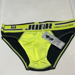 Junk Underjeans Neon Yellow and Black Briefs